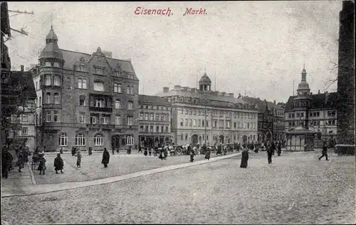 Ak Lutherstadt Eisenach in Thüringen, Markt