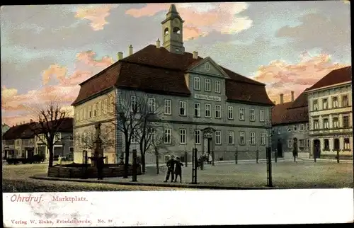 Ak Ohrdruf in Thüringen, Marktplatz
