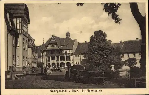 Ak Georgenthal in Thüringen, St. Georgsplatz