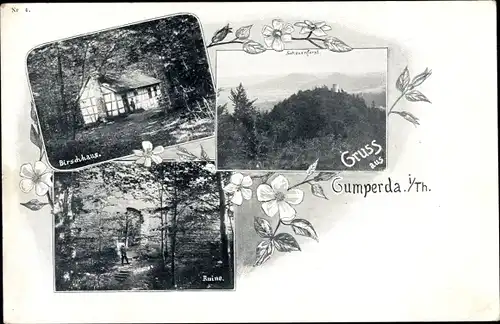 Ak Gumperda in Thüringen, Birschhaus, Ruine, Forst