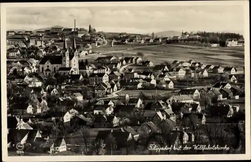 Ak Filipov Filippsdorf Philippsdorf Jiříkov Georgswalde Region Aussig, Wallfahrtskirche, Ort