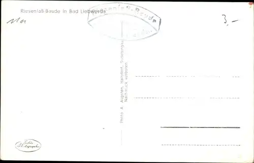 Ak Lázně Libverda Bad Liebwerda Region Reichenberg, Riesenfass Baude