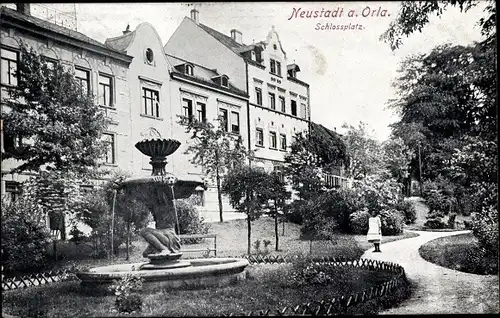 Ak Neustadt an der Orla, Schlossplatz