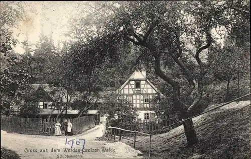 Ak Mohlsdorf Teichwolframsdorf Thüringen, Schlötenmühle