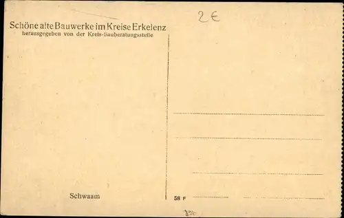 Ak Schwaam Wegberg Kreis Heinsberg, Altes Haus