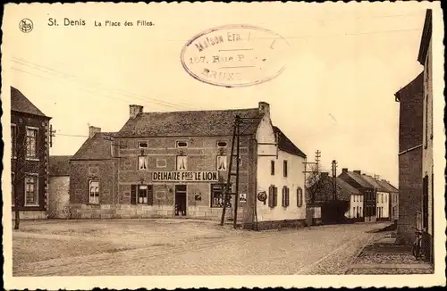 Ak Saint-Denis Wallonien Hennegau, La Place des Filles