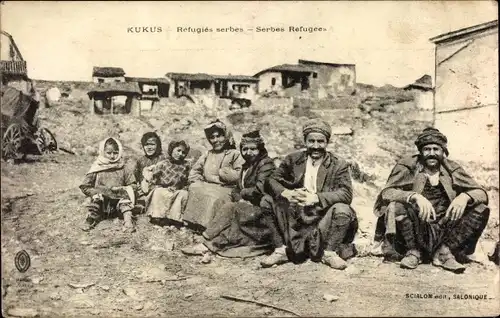Ak Kilkis Kukus Griechenland, Réfugiés serbes