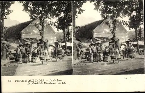 Stereo Ak Java Indonesien, Voyage aux Indes, Le Marché de Wonokromo,Voyage aux Indes