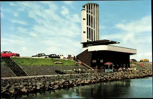 Ak Afsluitdijk Friesland Niederlande, Monument