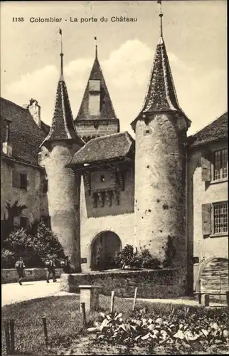 Ak Colombier Kanton Neuenburg Schweiz, La Porte du Château