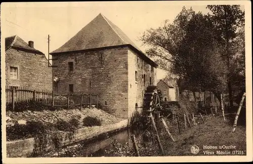 Ak Hotton sur Ourthe Wallonien Luxemburg, Vieux Moulin