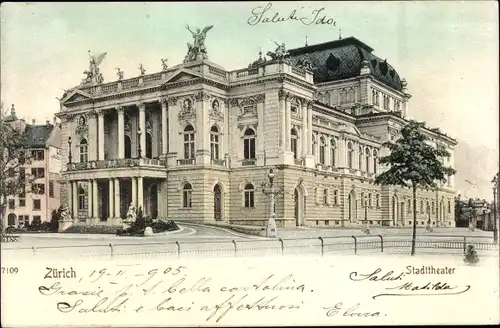 Ak Zürich Stadt Schweiz, Stadttheater