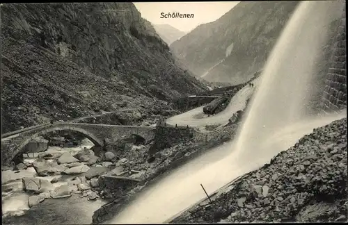 Ak Göschenen Kanton Uri, Schöllenen, Schlucht