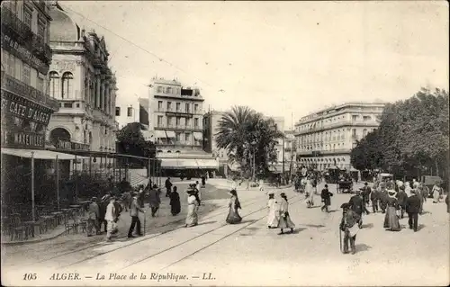 Ak Algier Alger Algerien, La Place de la Republique