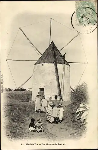 Ak Mascara Algerien, Un Moulin de Bab Ali