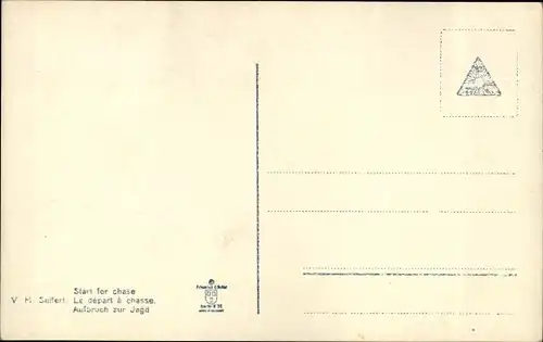 Ak Plastik von Victor H. Seifert, Aufbruch zur Jagd, Frauenakt