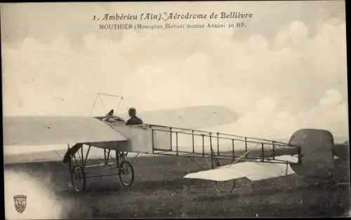 Ak Amberieu Ain, Aerodrome de Bellievre, Mouthier, Monoplan Bleriot