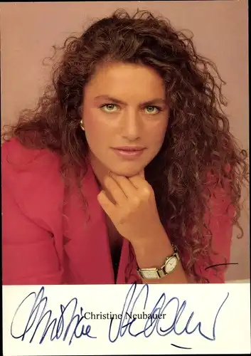 Ak Schauspielerin Christine Neubauer, Portrait, Autogramm