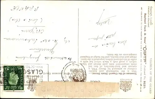 Künstler Ak London City England, A Yeomen of the Guard, Tuck 9221