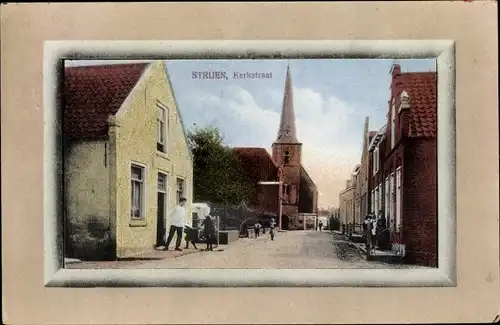 Passepartout Ak Strijen Südholland Niederlande, Kerkstraat