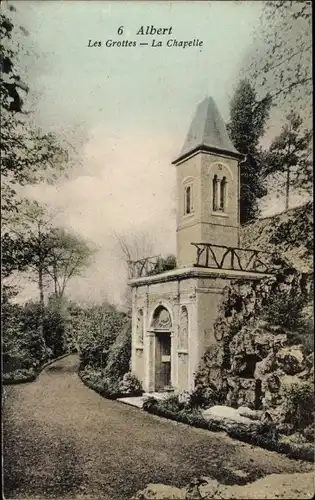 Ak Albert Somme, Les Grottes, La Chapelle