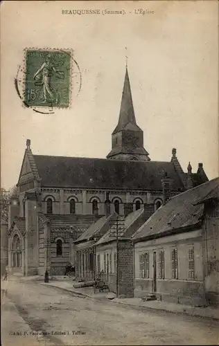 Ak Beauquesne Somme, L'Eglise