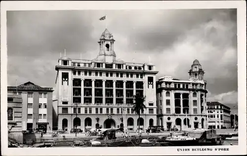 Ak Singapore Singapur, Union Building, Gewerkschaftshaus