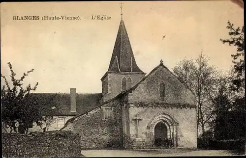 Ak Glanges Haute Vienne, L'Eglise