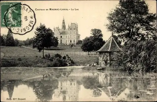 Ak Magnac Laval Haute Vienne, Château, Le Lac