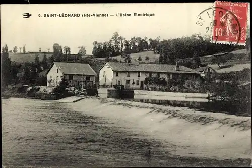 Ak Saint Léonard Haute Vienne, L'Usine électrique, Gesamtansicht