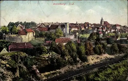 Ak Ronneburg, Totale, Gleise