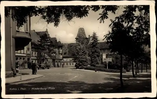 Ak Kahla Thüringen, Hindenburgplatz