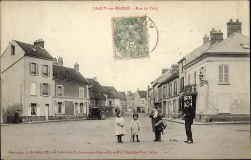 Ak Saacy sur Marne Seine et Marne, Rue de Citry
