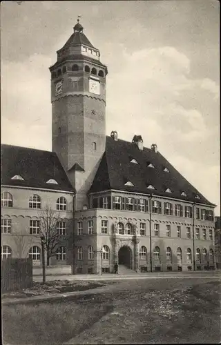 Ak Schwabing München Bayern, Realgymnasium