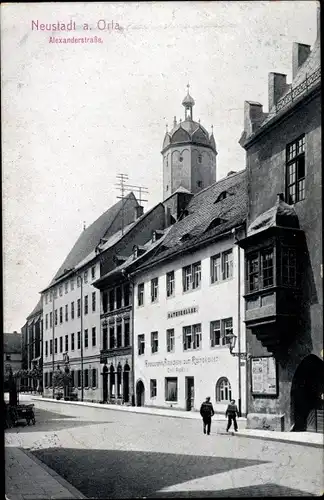 Ak Neustadt an der Orla, Blick in die Alexanderstraße, Restaurant Ratskeller