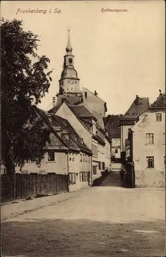 Ak Frankenberg an der Zschopau Sachsen, Rathausgasse