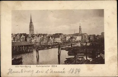 Ak Hamburg Mitte Altstadt, Alt-Hamburg, Kehrwieder 1884
