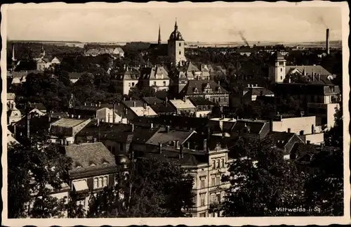 Ak Mittweida in Sachsen, Stadtpanorama, Turm, Gebäude