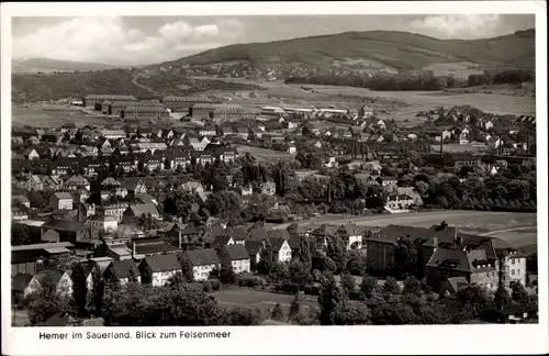 Ak Hemer im Sauerland, Blick zum Felsenmeer, Fliegeraufnahme