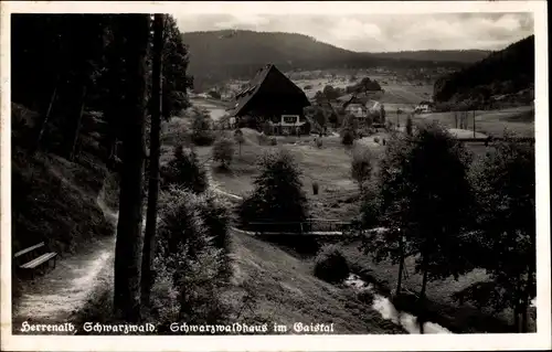 Foto Ak Bad Herrenalb im Schwarzwald, Schwarzwaldhaus im Gaistal