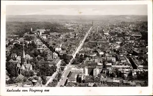 Ak Karlsruhe in Baden, Fliegeraufnahme