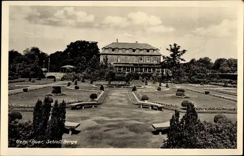 Ak Buer in Westfalen Gelsenkirchen Ruhrgebiet, Schloss Berge mit Park