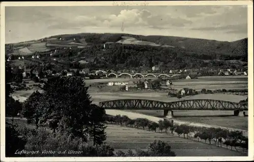 Ak Vlotho an der Weser, Panorama