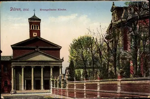 Ak Düren im Rheinland, Ansicht evangelische Kirche