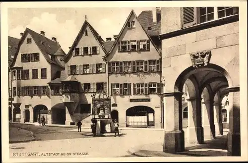 Ak Stuttgart in Baden Württemberg, Altstadt, Geissstraße
