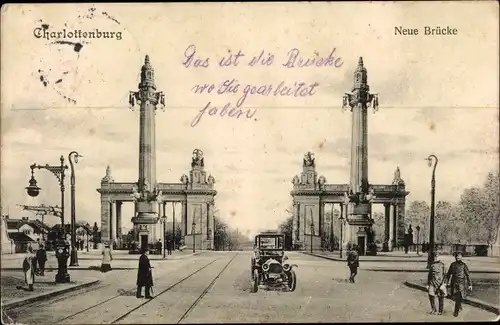 Ak Berlin Charlottenburg, Neue Brücke