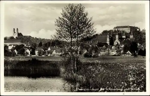 Ak Ellwangen an der Jagst Württemberg, Schönenberg und Schloss