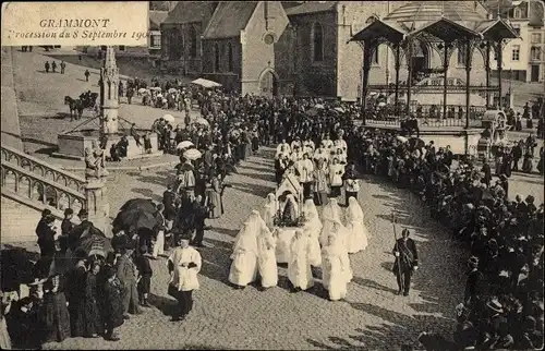 Ak Geraardsbergen Grammont Ostflandern, Procession du 8 Septembre 1902