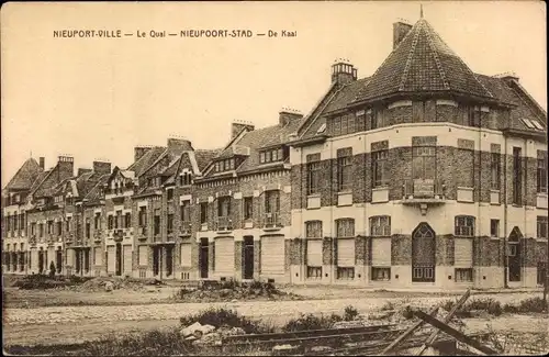 Ak Nieuport Ville Nieuwpoort Stad Westflandern, Le Quai, de Kaai