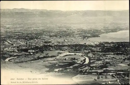 Ak Genève Genf Schweiz, vue prise du Saléve, Fliegeraufnahme